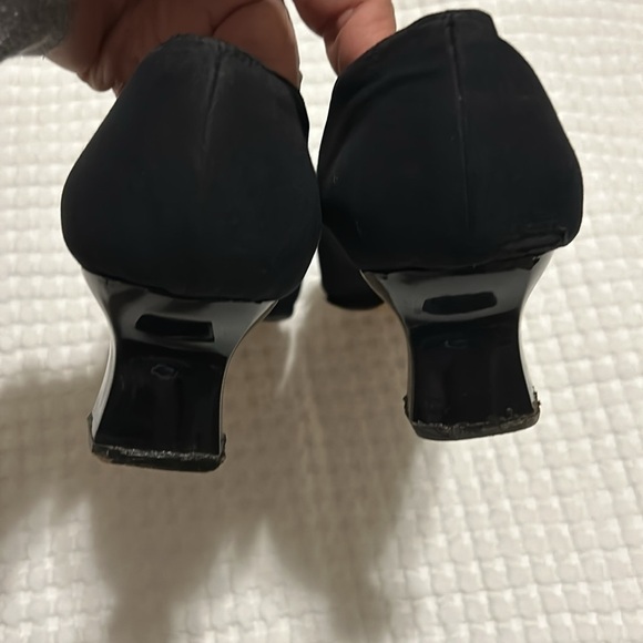 Vaneli Black Square Toe Kitten Heels Bow Size 10N - Picture 8 of 12